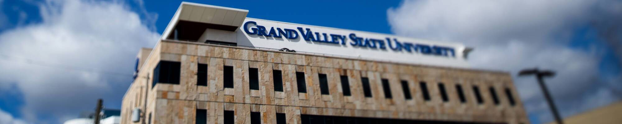 The DeVos Center for Interprofessional Health anchors the east end of Grand Rapids' Medical Mile.
